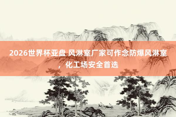 2026世界杯亚盘 风淋室厂家可作念防爆风淋室,化工场安全首选