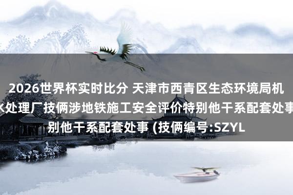 2026世界杯实时比分 天津市西青区生态环境局机关 西青确立区浑水处理厂技俩涉地铁施工安全评价特别他干系配套处事 (技俩编号:SZYL