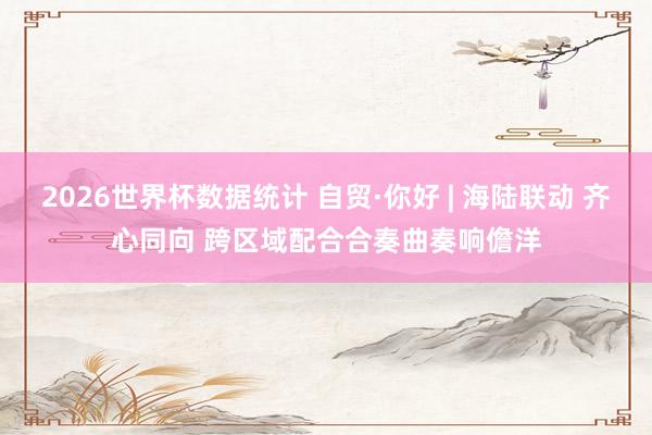 2026世界杯数据统计 自贸·你好 | 海陆联动 齐心同向 跨区域配合合奏曲奏响儋洋