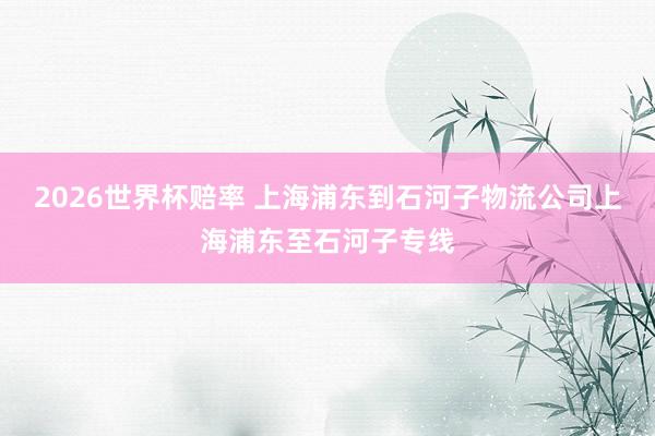 2026世界杯赔率 上海浦东到石河子物流公司上海浦东至石河子专线
