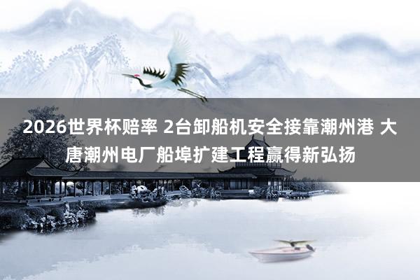2026世界杯赔率 2台卸船机安全接靠潮州港 大唐潮州电厂船埠扩建工程赢得新弘扬