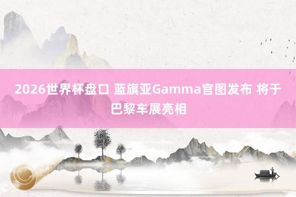 2026世界杯盘口 蓝旗亚Gamma官图发布 将于巴黎车展亮相