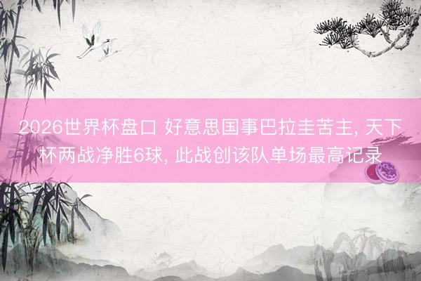 2026世界杯盘口 好意思国事巴拉圭苦主, 天下杯两战净胜6球, 此战创该队单场最高记录